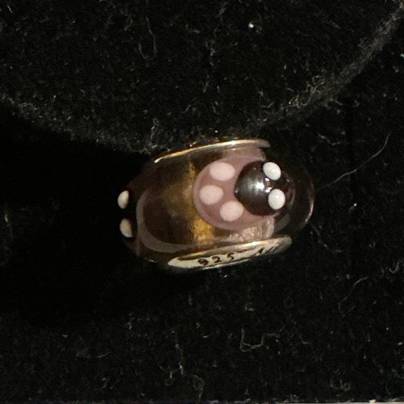 Authentic Pandora purple lucky ladybug glass murano sterling silver charm 🐞 - Picture 4 of 6
